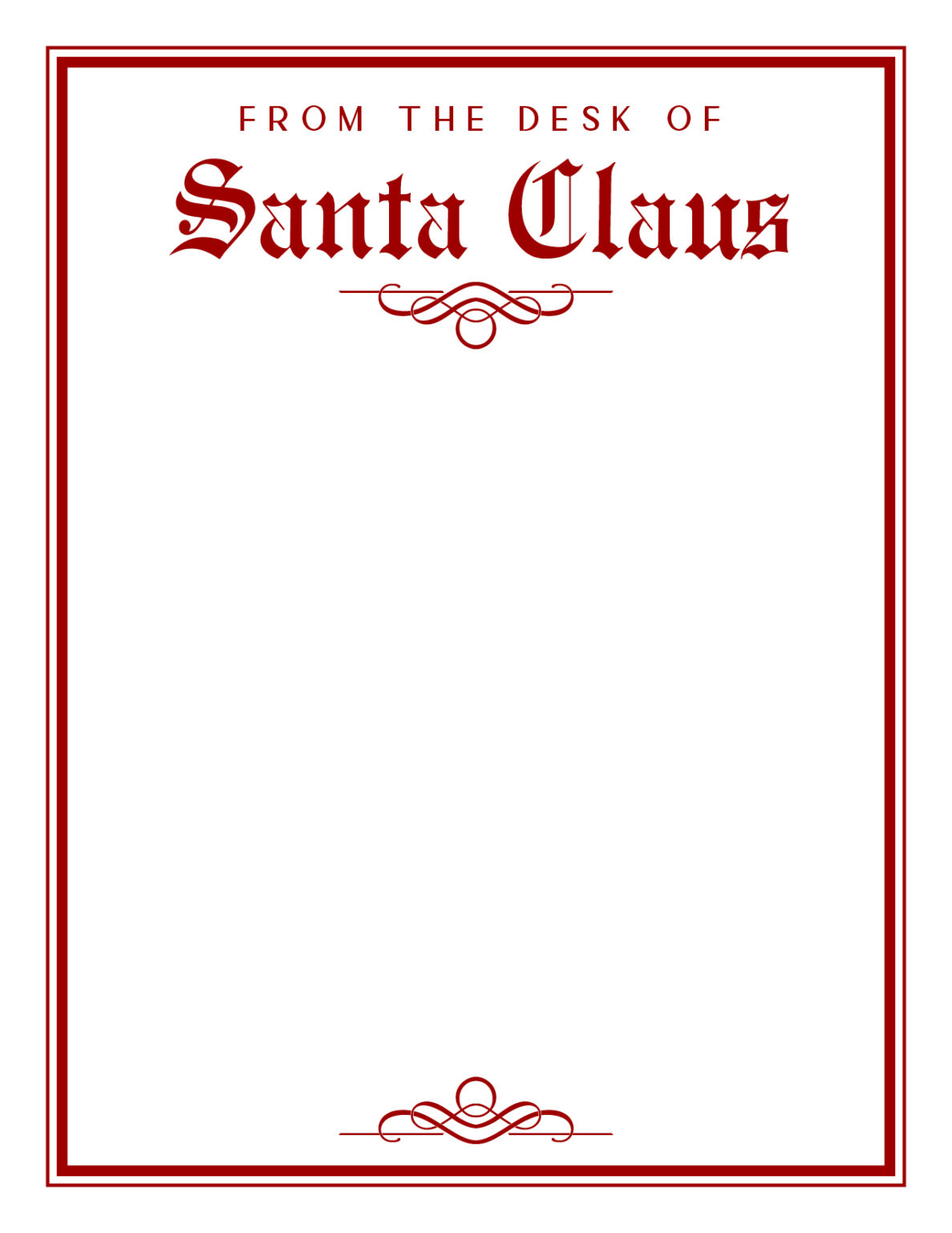 Free Printable Santa Letterhead Template Printable Templates