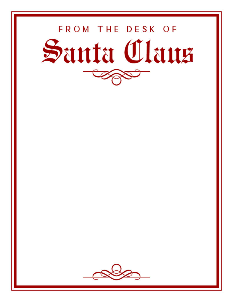 Free Printable Letterhead From Santa
