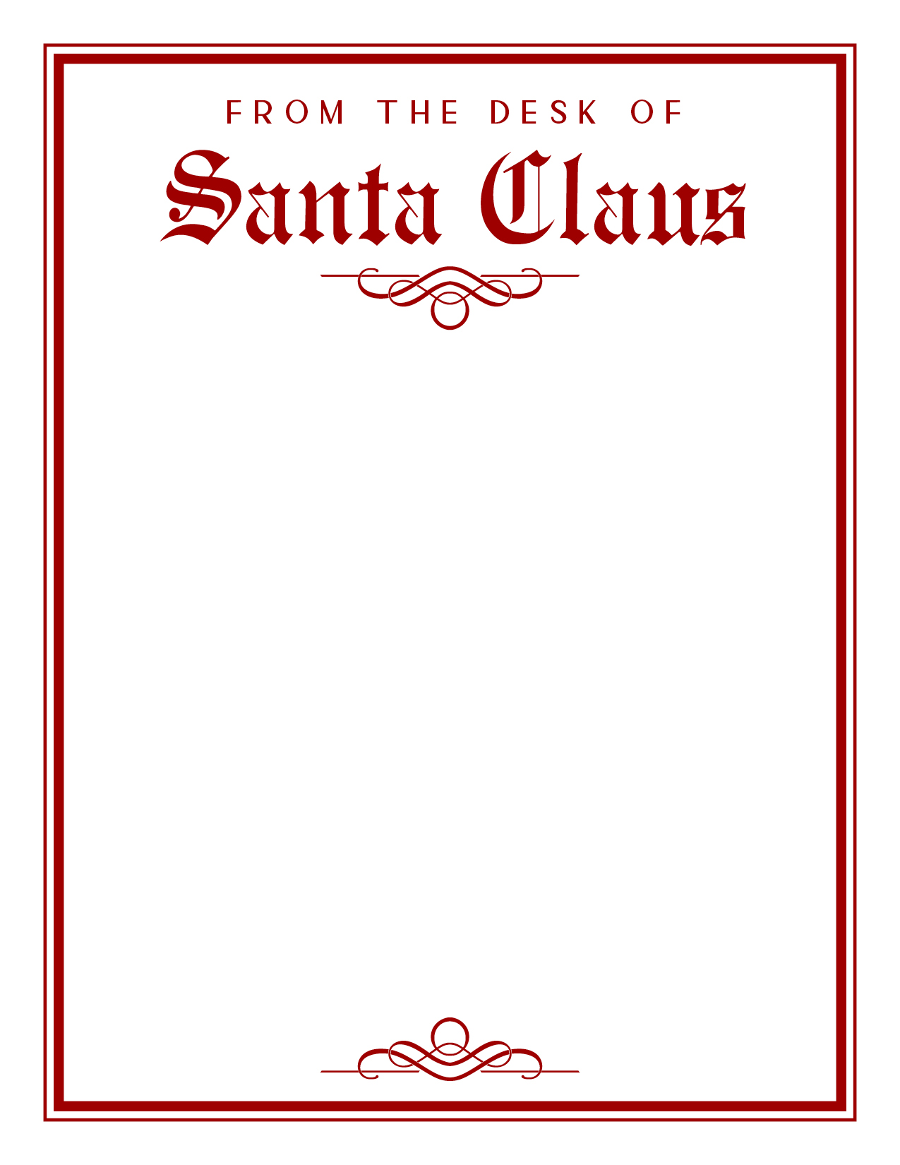 Free Printable Santa Letterhead