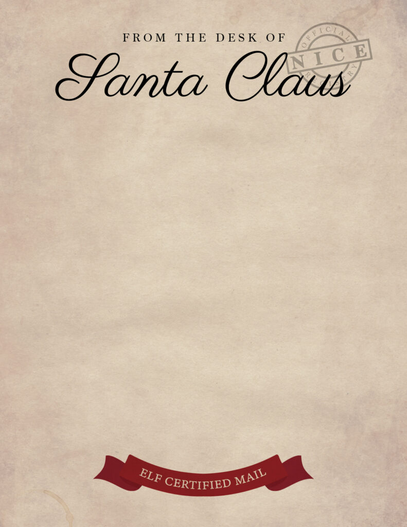 Free Santa Letterhead Printable Printable Templates