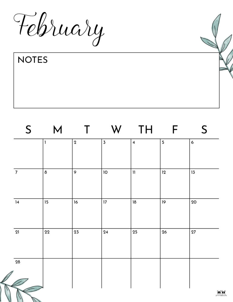 February 2021 Calendars - Free Printables | Printabulls