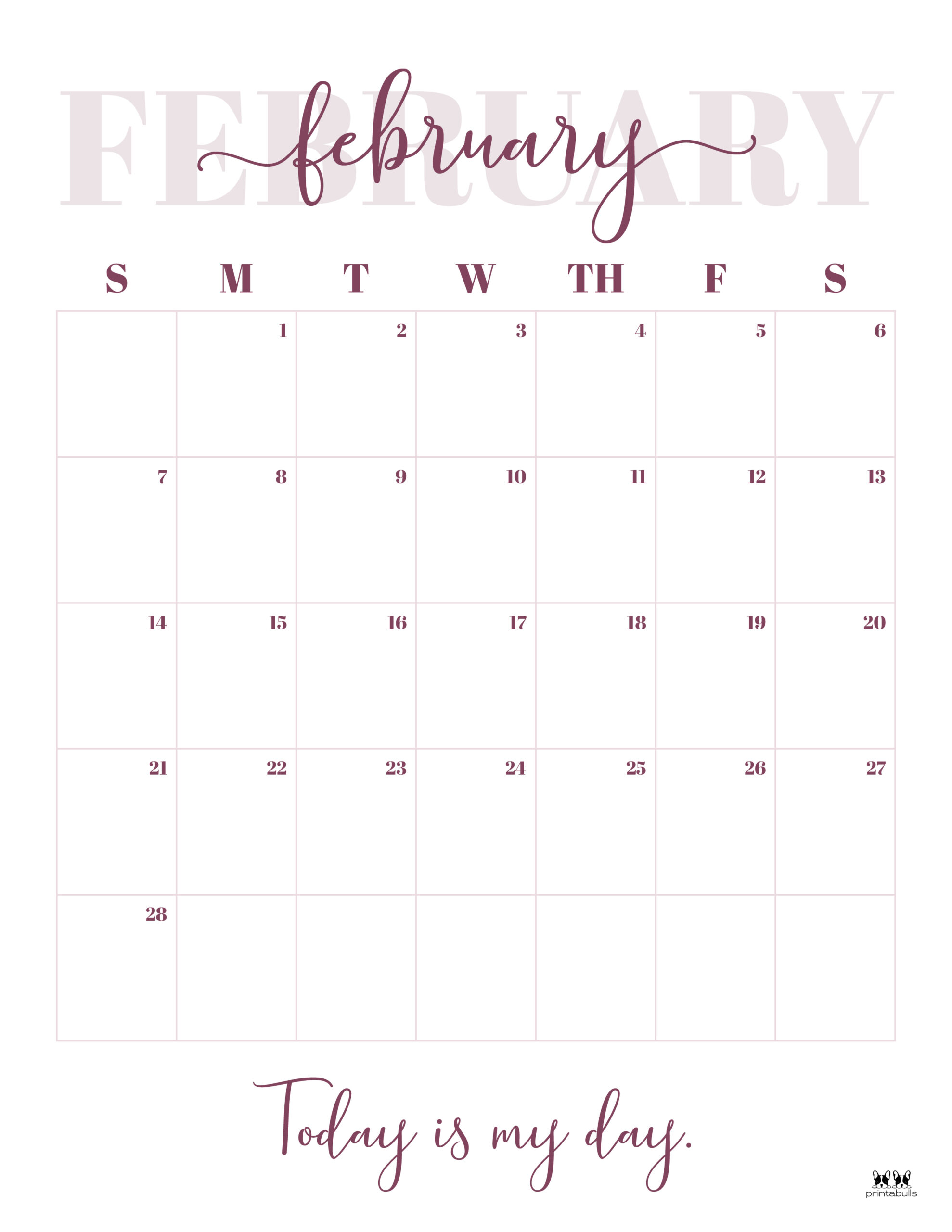 February 2021 Calendars Free Printables Printabulls