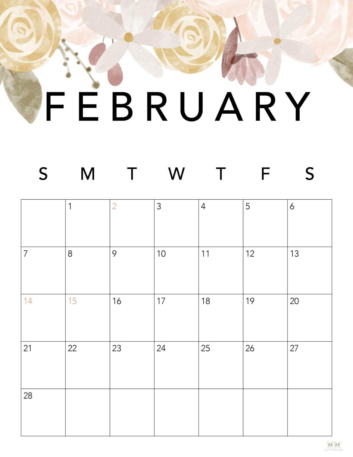 February 2021 Calendars - Free Printables | Printabulls