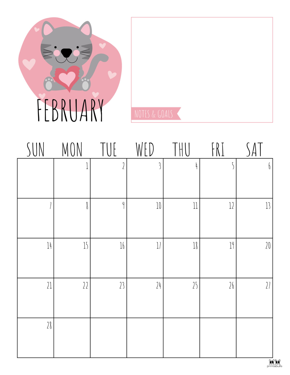 February 2021 Calendars - Free Printables | Printabulls