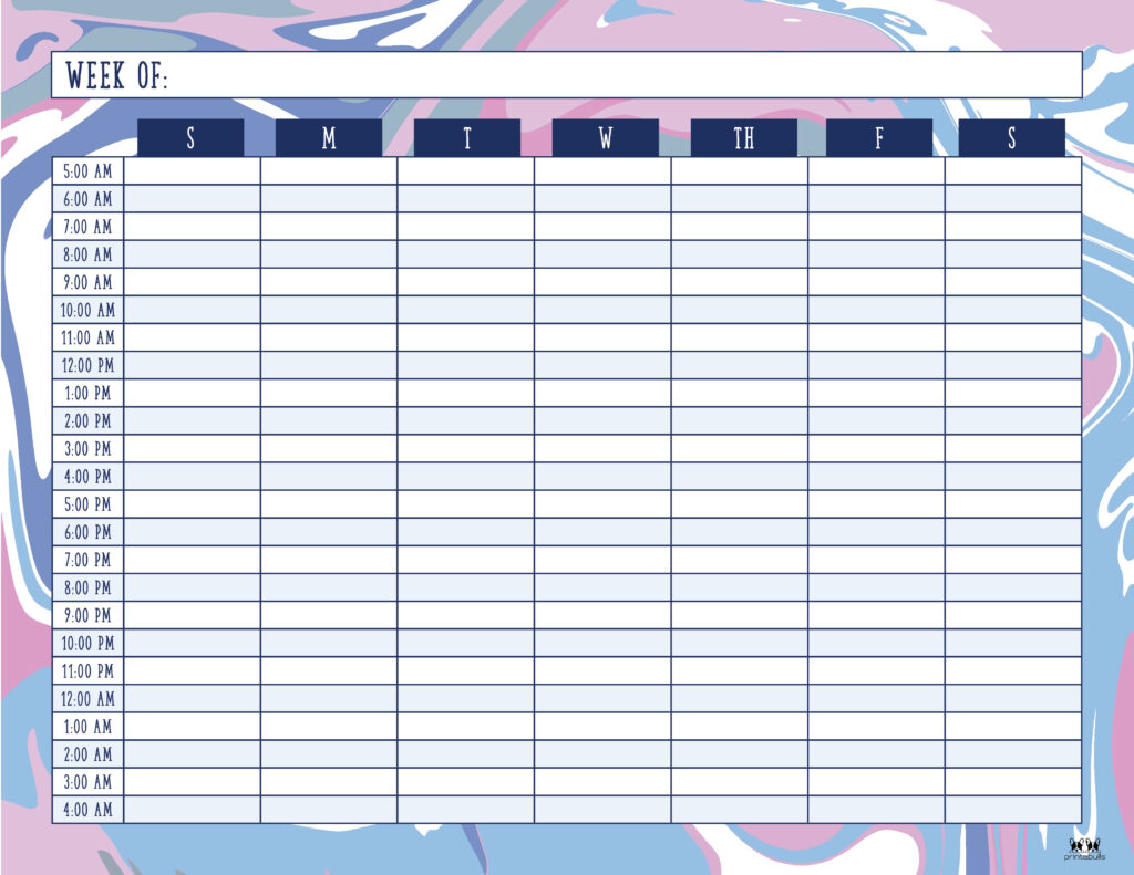 Hourly Planners 20 Free Printables Printabulls Vrogue