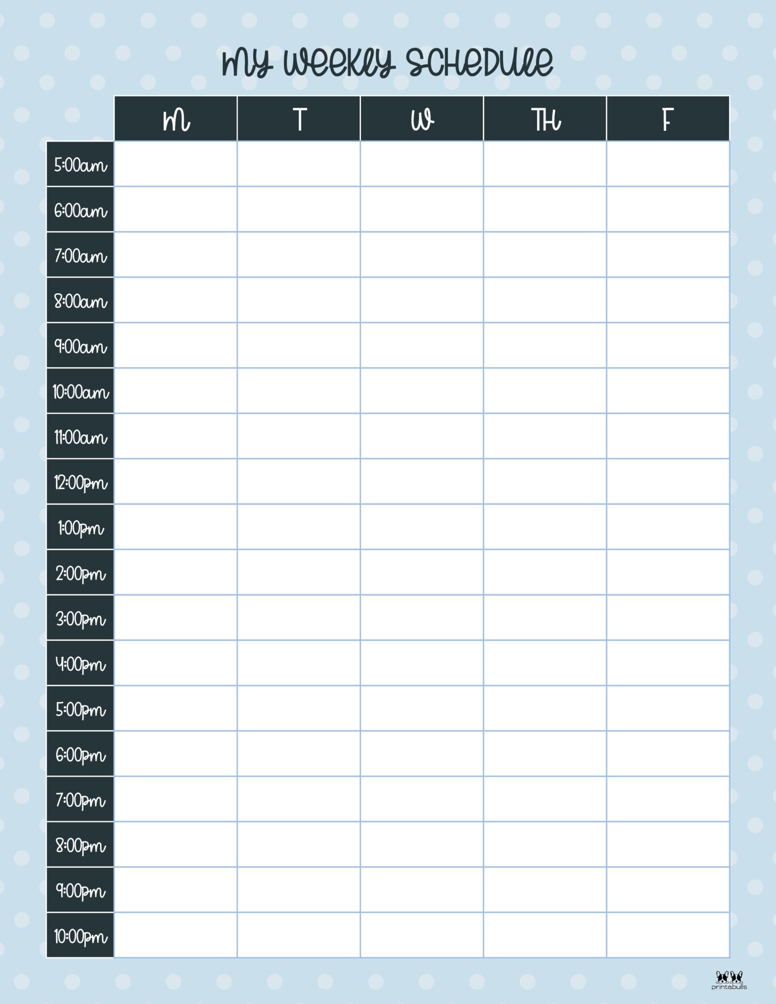 Hourly Planners 20 Free Printables Printabulls