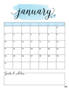 January 2021 Calendars - 15 Free Calendars | Printabulls