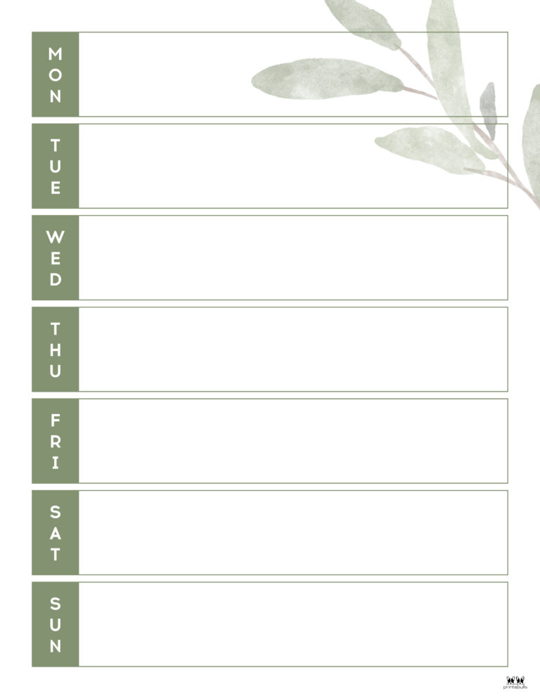 Weekly To Do List Printables