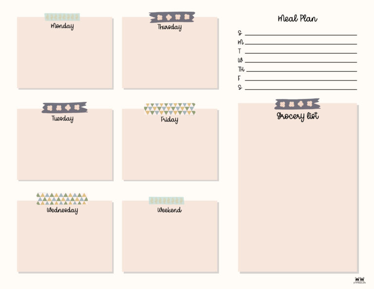 Weekly To Do List Printables - 15 Free Lists | Printabulls