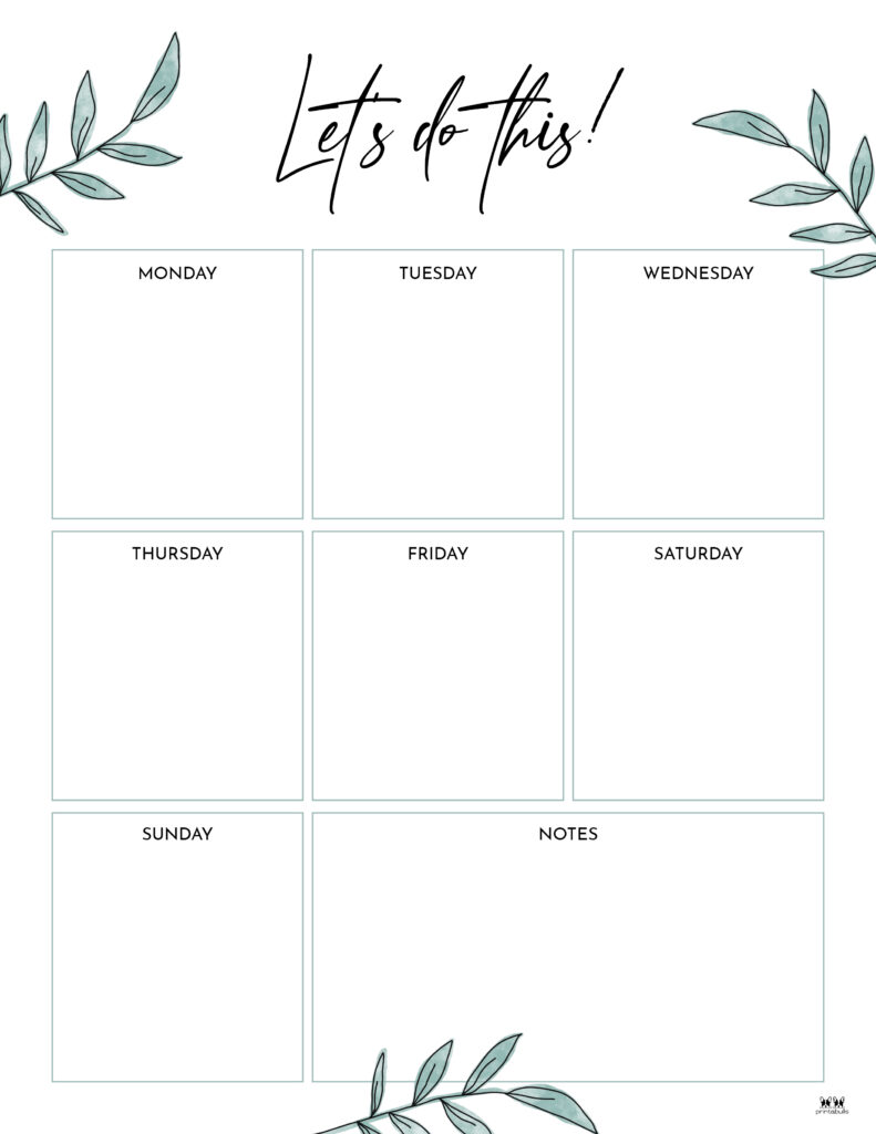 Weekly Planner Printable to Do List 