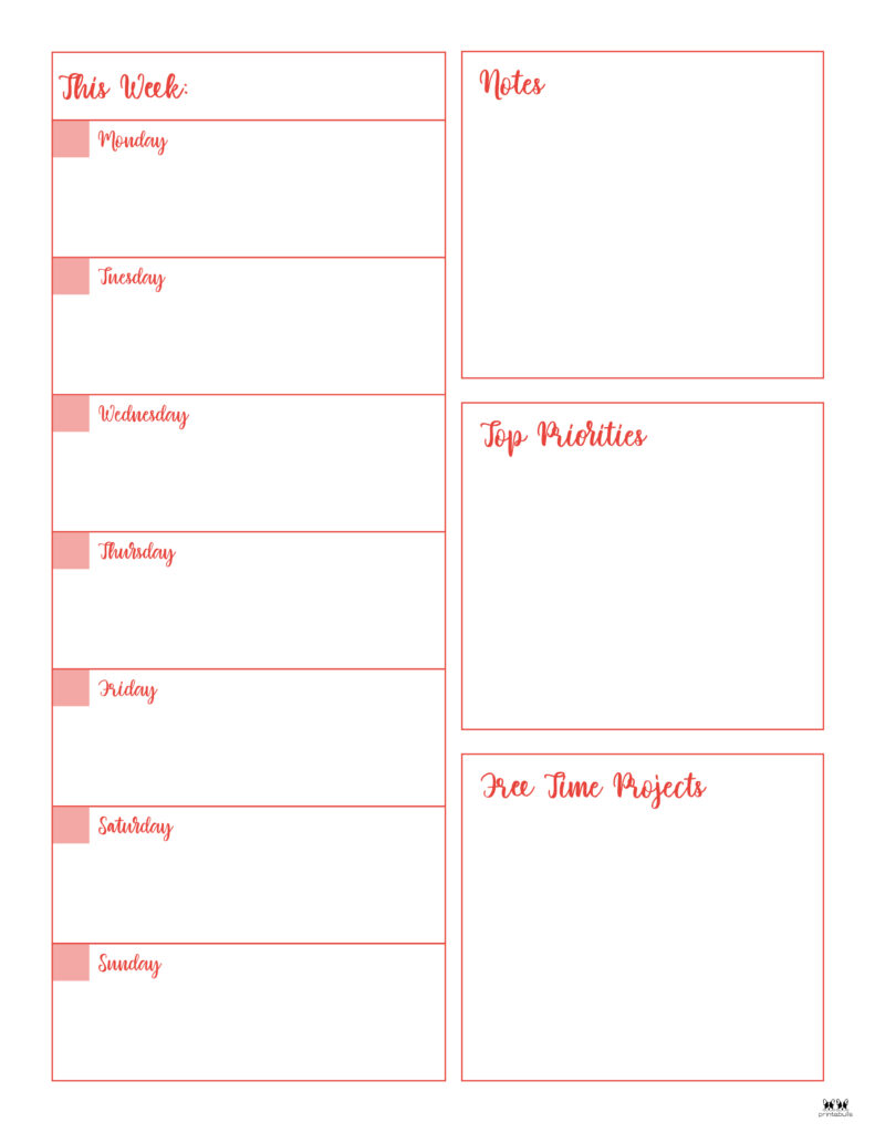 Weekly To Do List Printables 15 Free Lists Printabulls