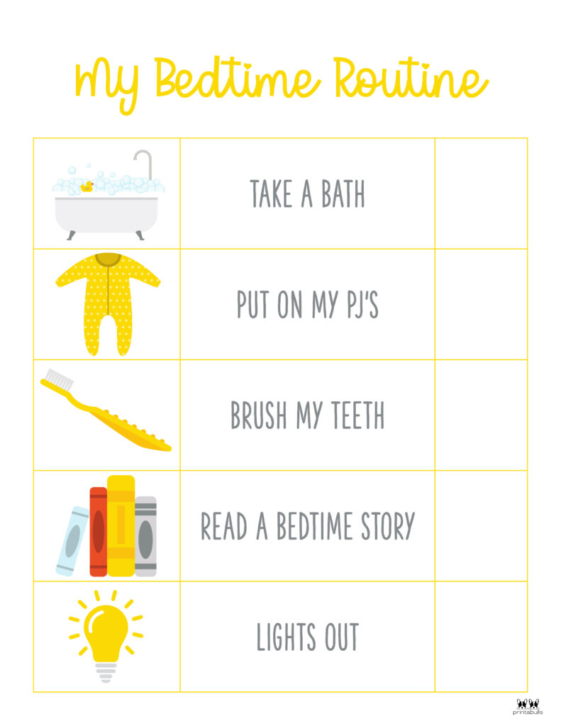 Bedtime Routine Checklist