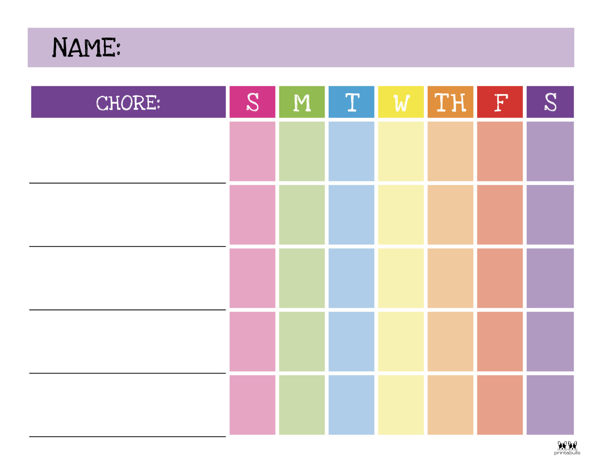 Toddler Chore Charts - Free Printables | Printabulls