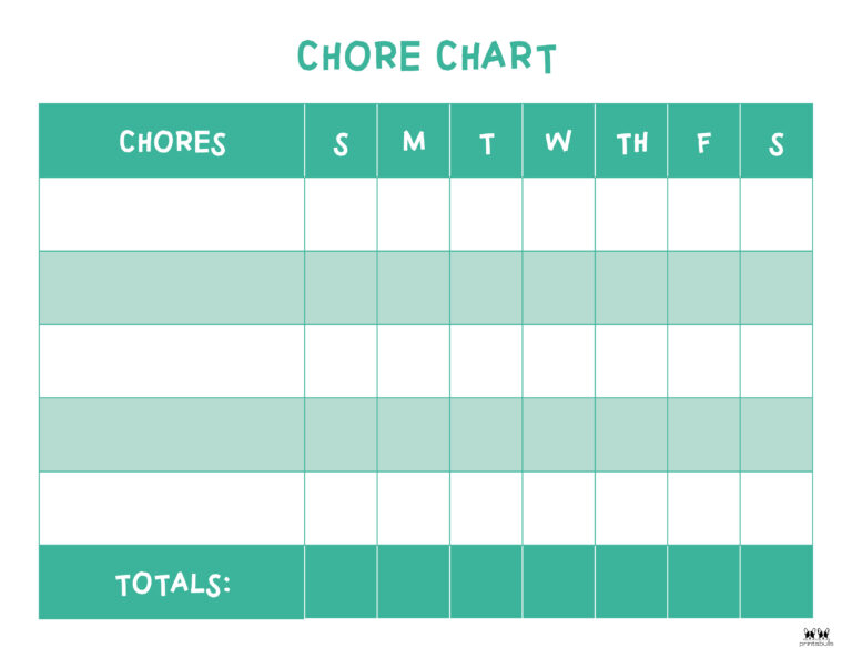 Toddler Chore Charts - Free Printables 