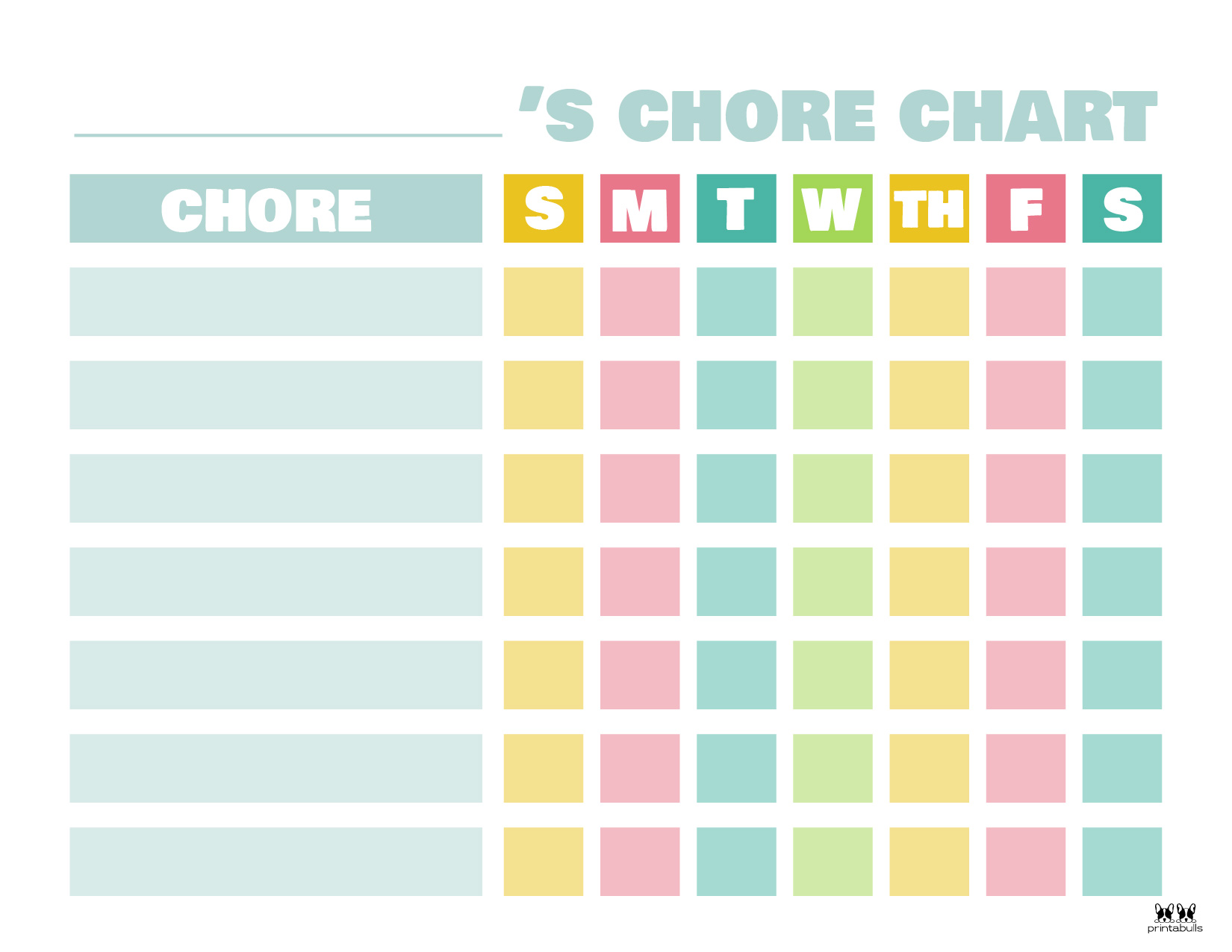 Toddler Chore Charts - Free Printables | Printabulls