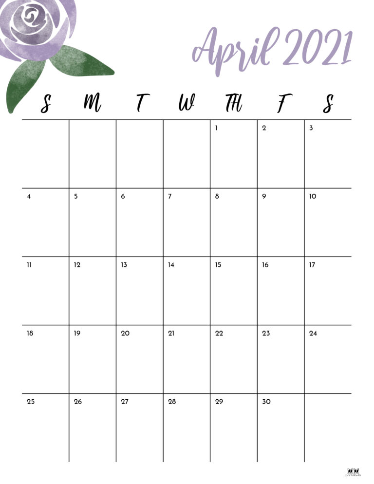 April 2021 Calendars - Free Printables | Printabulls