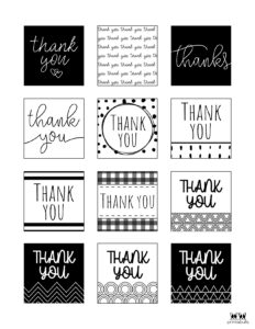 Free Printable Thank You Tags - 300 Tags | Printabulls