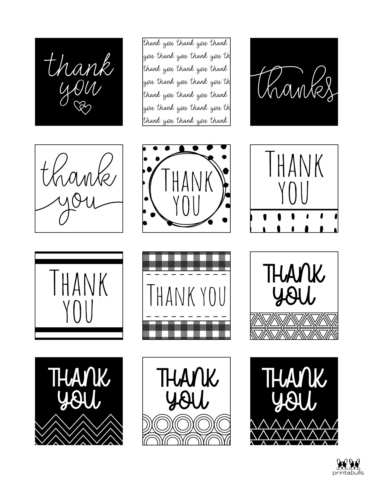 Free Printable Thank You Tags 300 Tags Printabulls