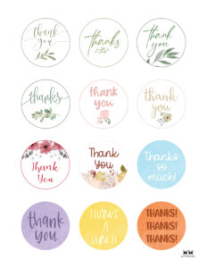 Free Printable Thank You Tags - 300 Tags | Printabulls