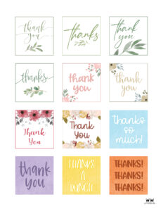 Free Printable Thank You Tags - 300 Tags | Printabulls