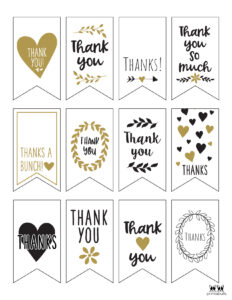 Free Printable Thank You Tags - 300 Tags | Printabulls