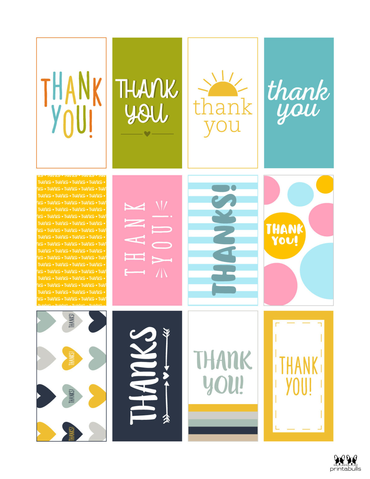 Free Printable Thank You Tags - 300 Tags | Printabulls