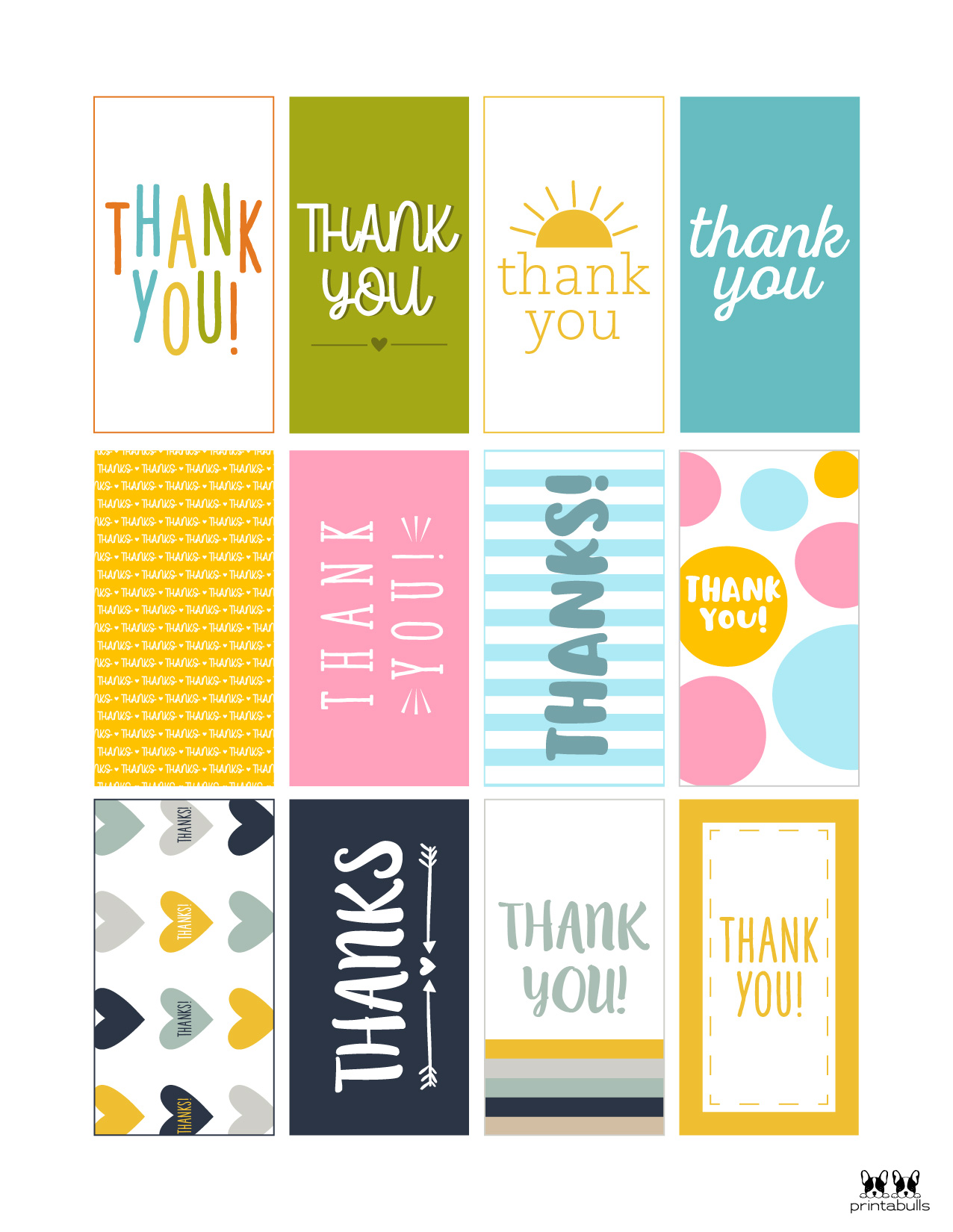 Free Printable Thank You Tags - 300 Tags | Printabulls