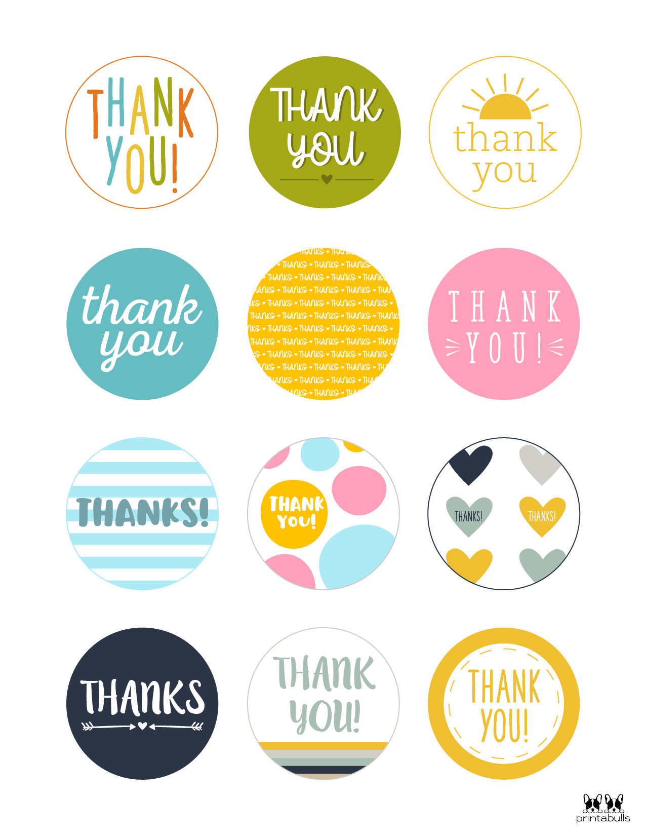 Free Printable Thank You Tags - 300 Tags | Printabulls