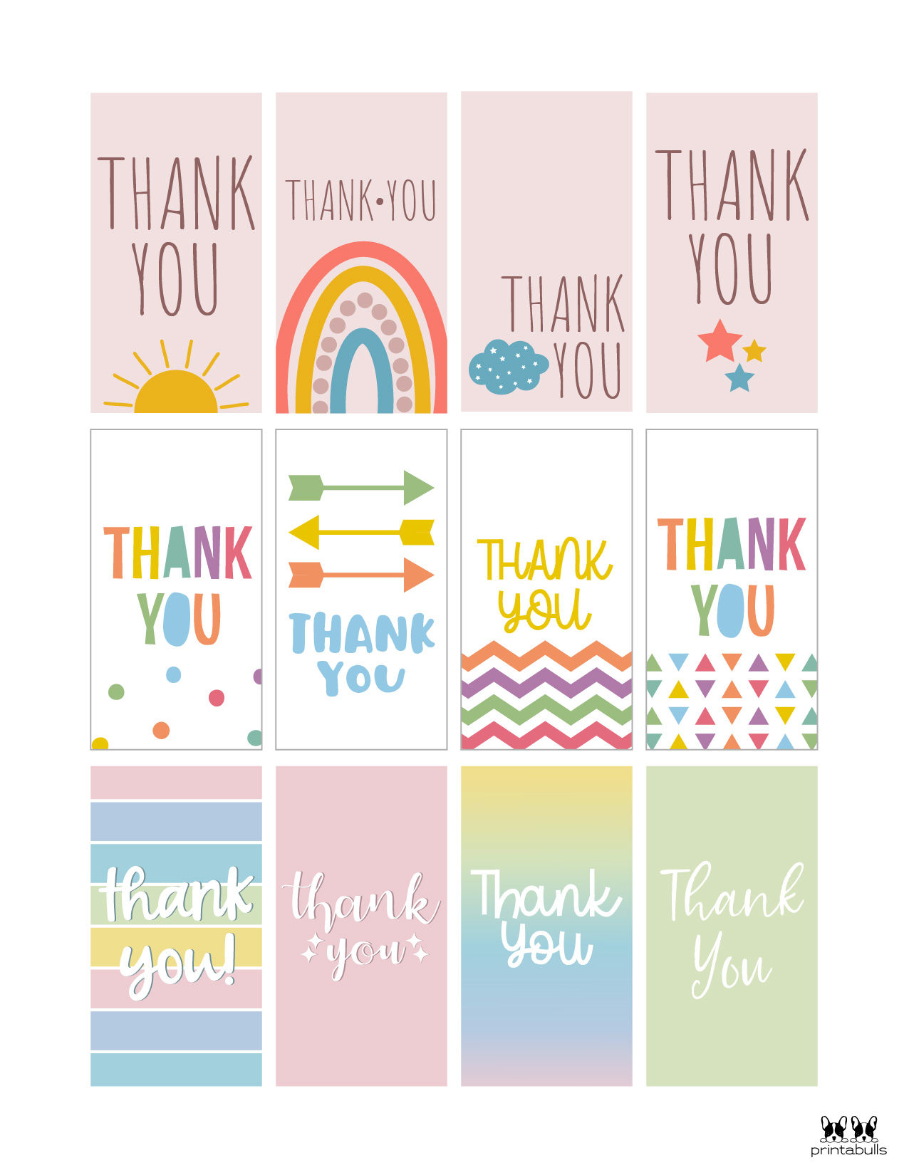 Free Printable Thank You Tags - 300 Tags | Printabulls