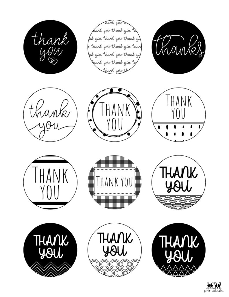 Thank You Label Template Printable Label Templates Printable Label