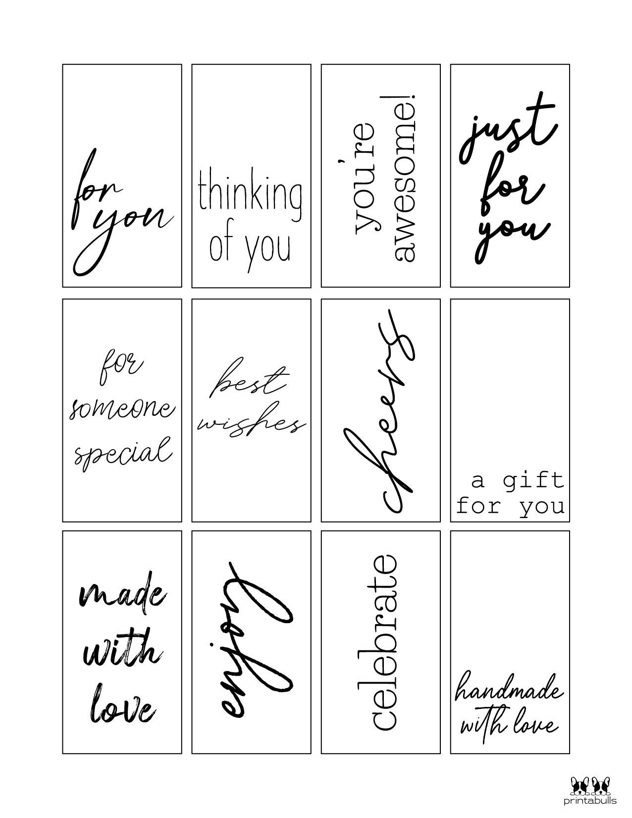 Free Printable Gift Tags - 500+ Tags | Printabulls