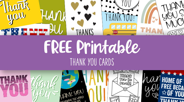 Printable, customizable thank you card templates