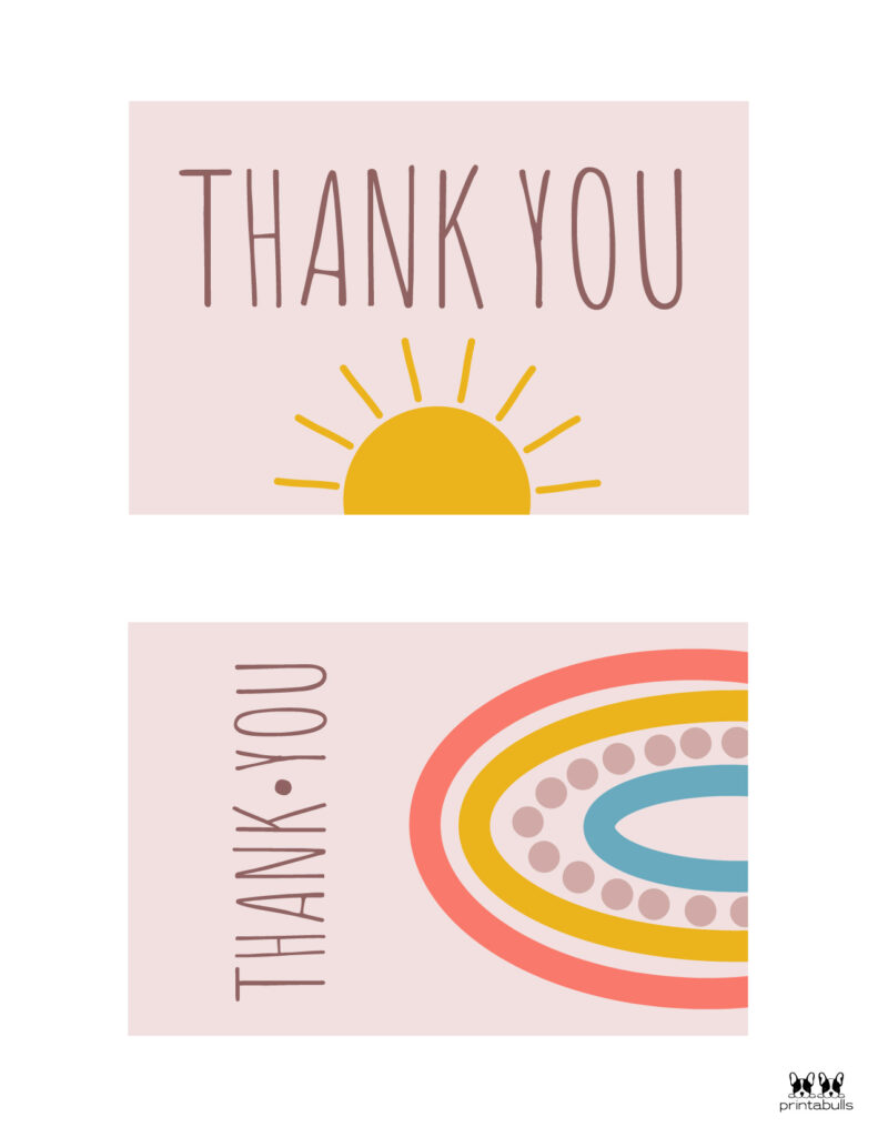 Printable Thank You Cards-Page 1