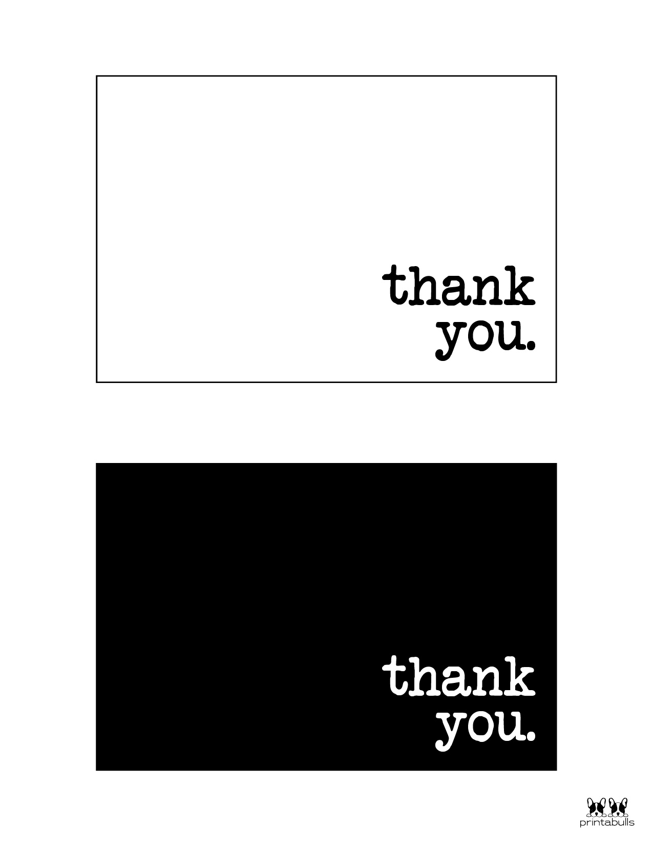 150+ Printable Thank You Cards FREE Printabulls