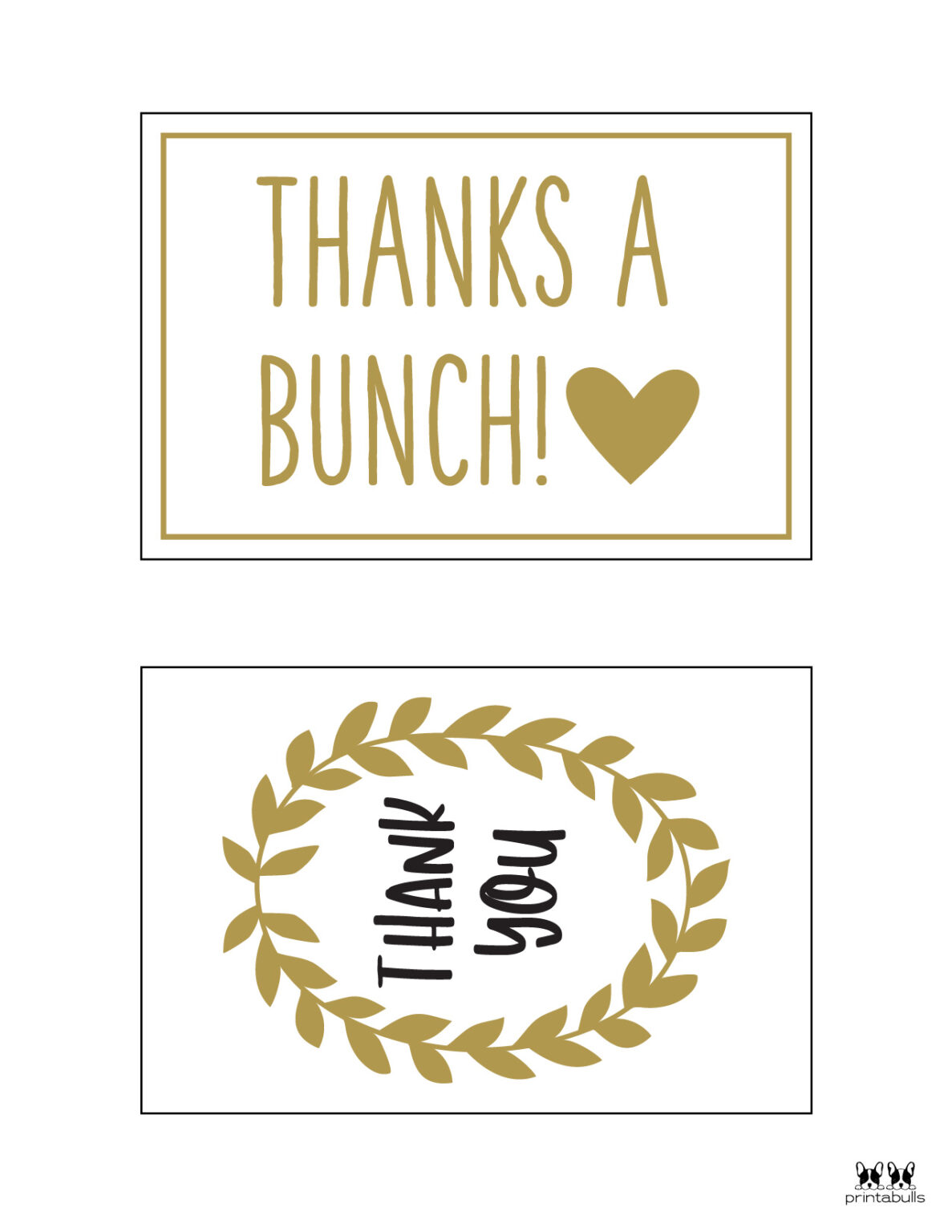 150+ Printable Thank You Cards - FREE | Printabulls