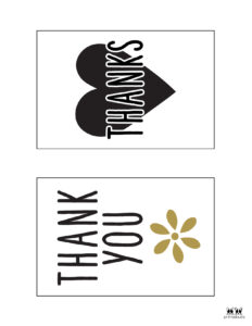 150+ Printable Thank You Cards - FREE | Printabulls