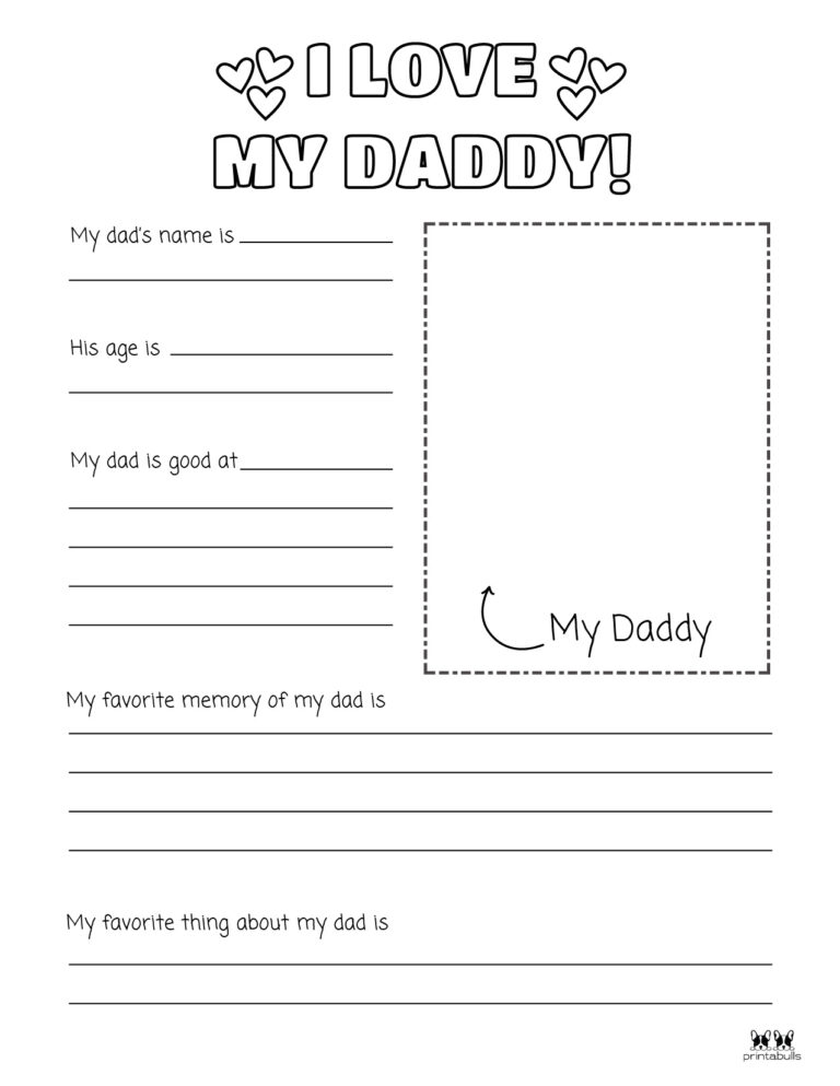 Father&rsquo;s Day Coloring Pages - 10 FREE Pages | Printabulls