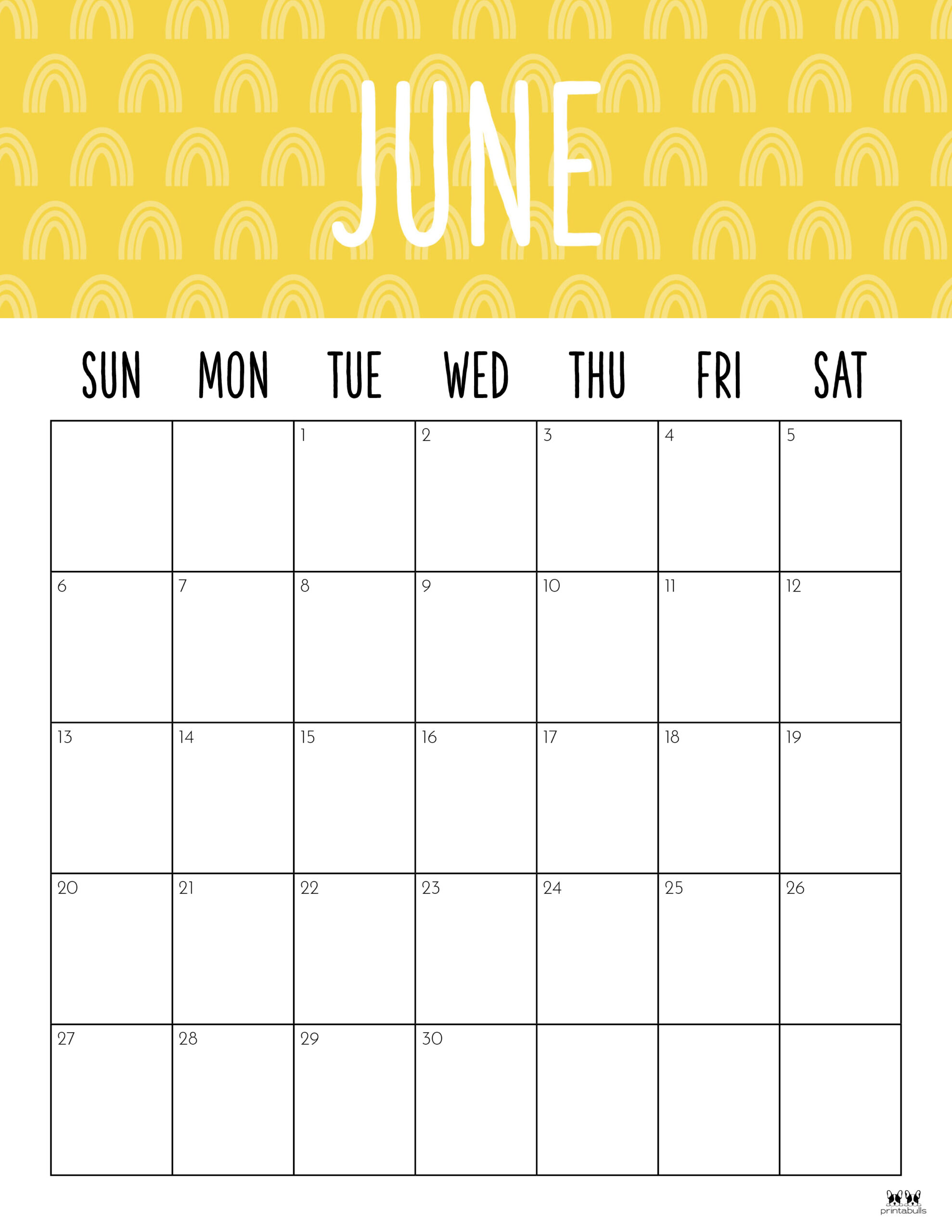 June 2021 Calendars - 15 Free Printables | Printabulls