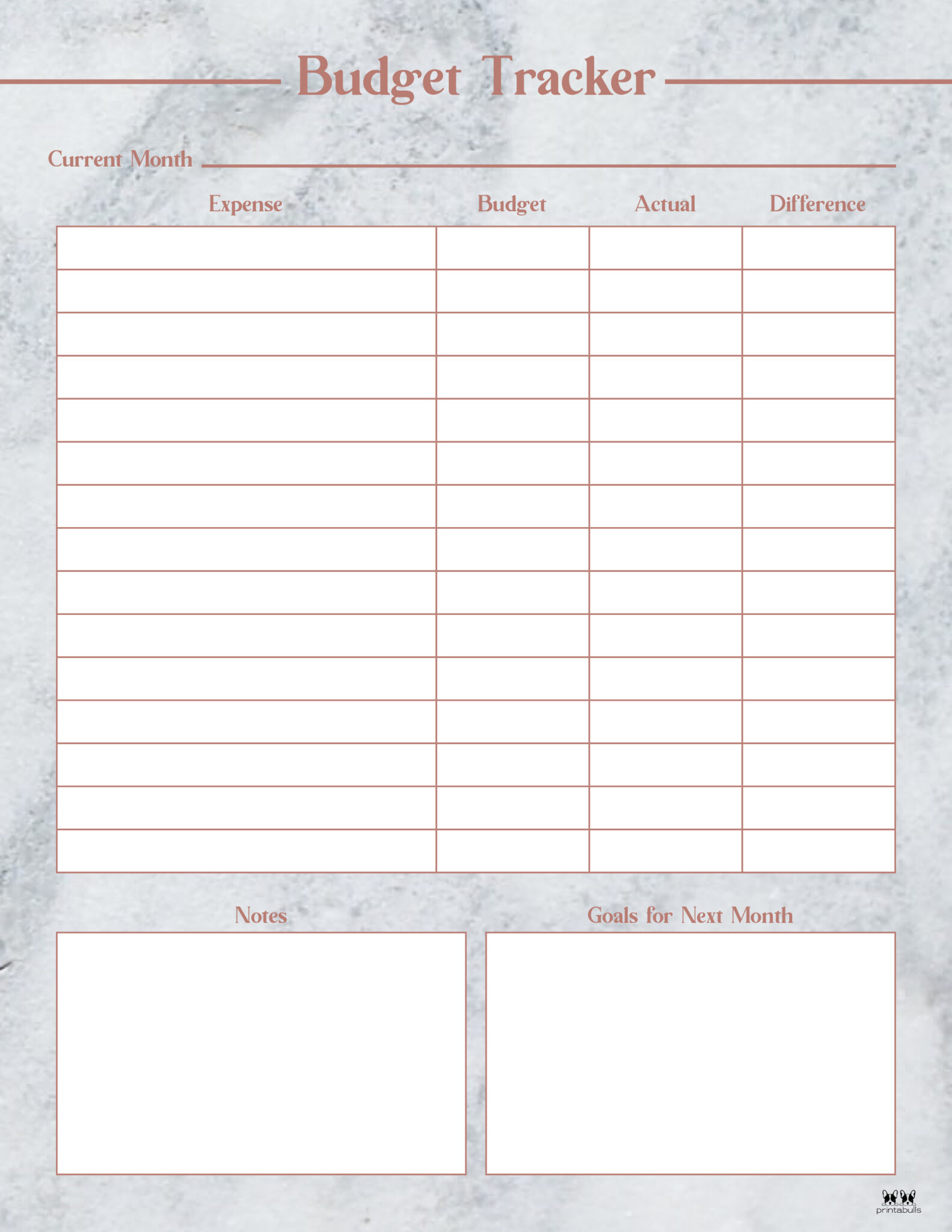 Monthly Budget Planners  20 FREE Printables  Printabulls