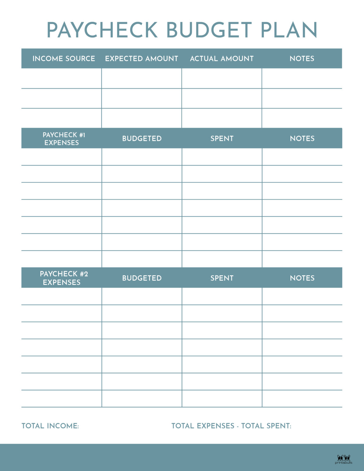 budget planner monthly template