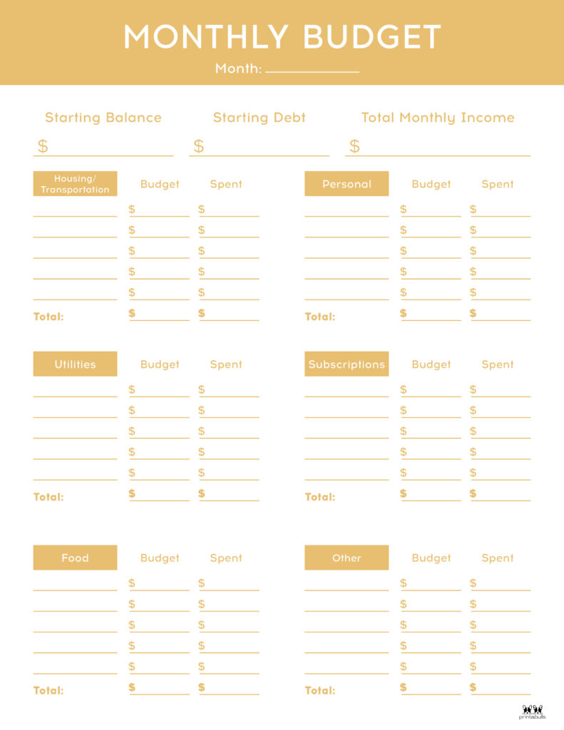 Monthly Budget Template-Page 3