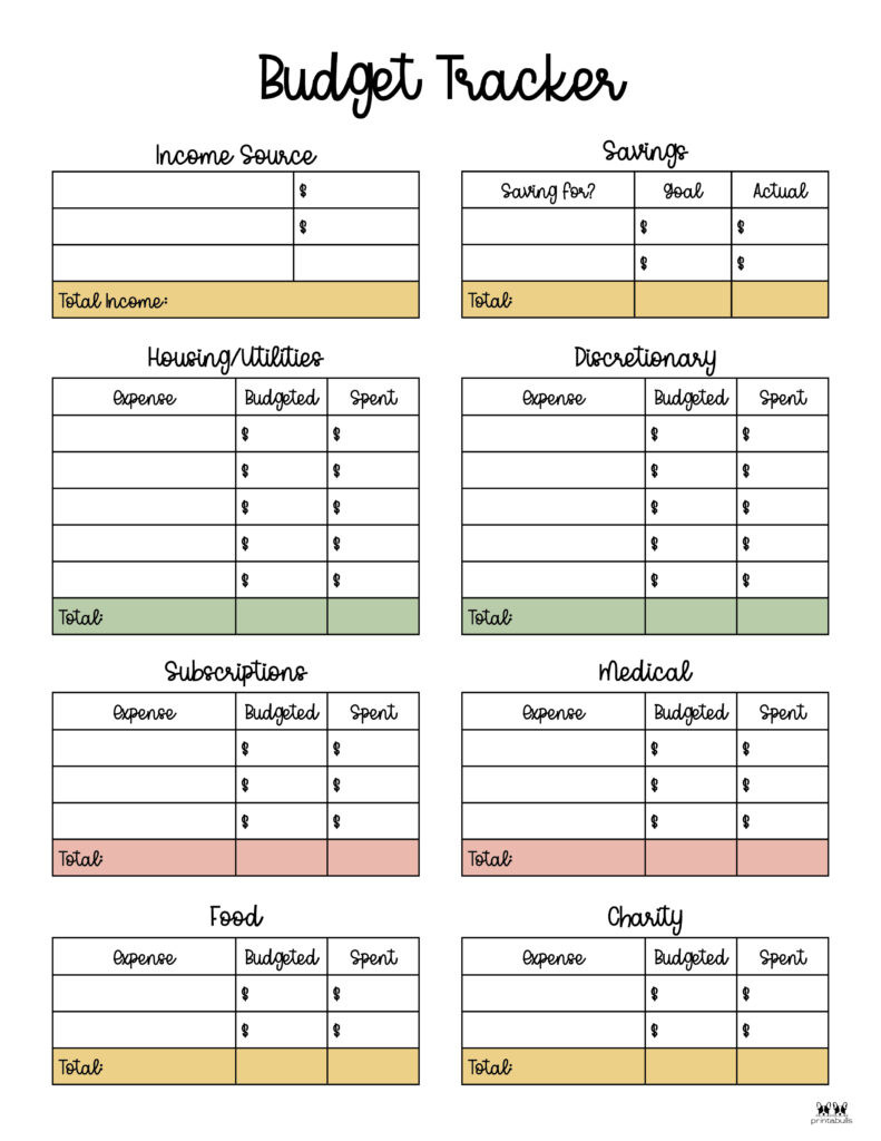 Monthly Budget Planner Template Printable Freeprintabletemplate Com 