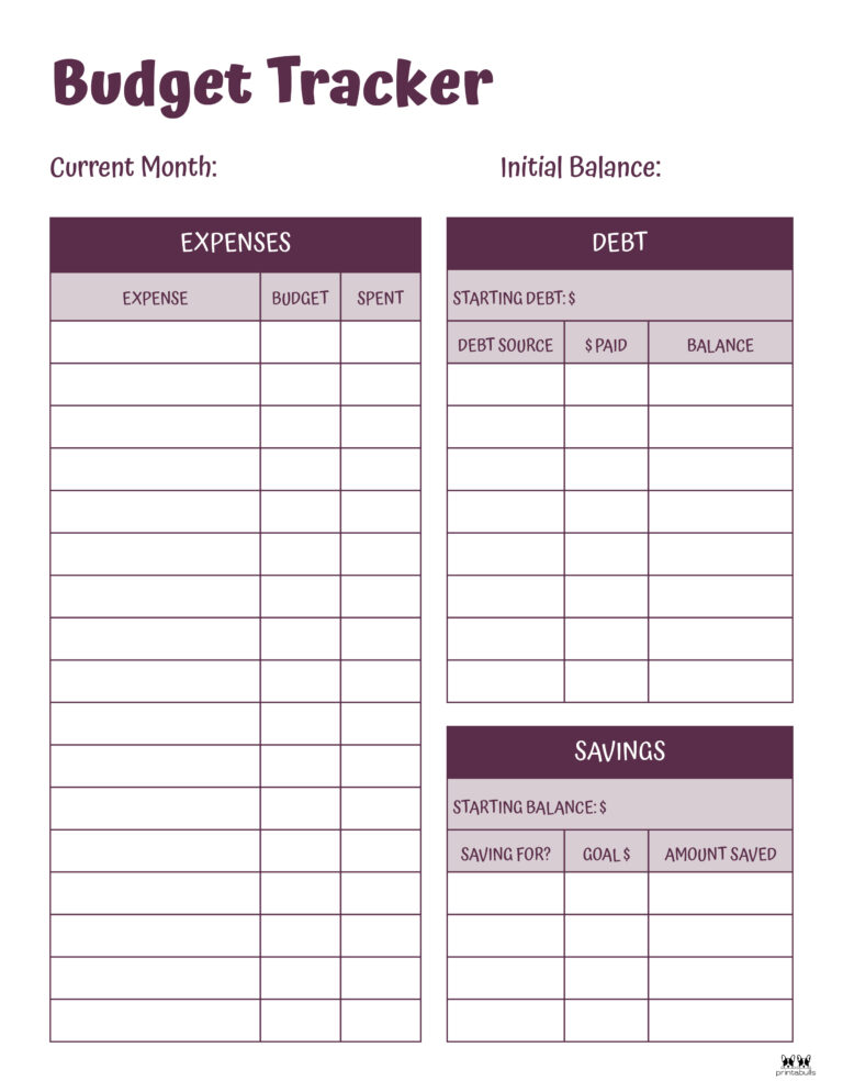 Monthly Budget Template Printable Free Printable Temp Vrogue co