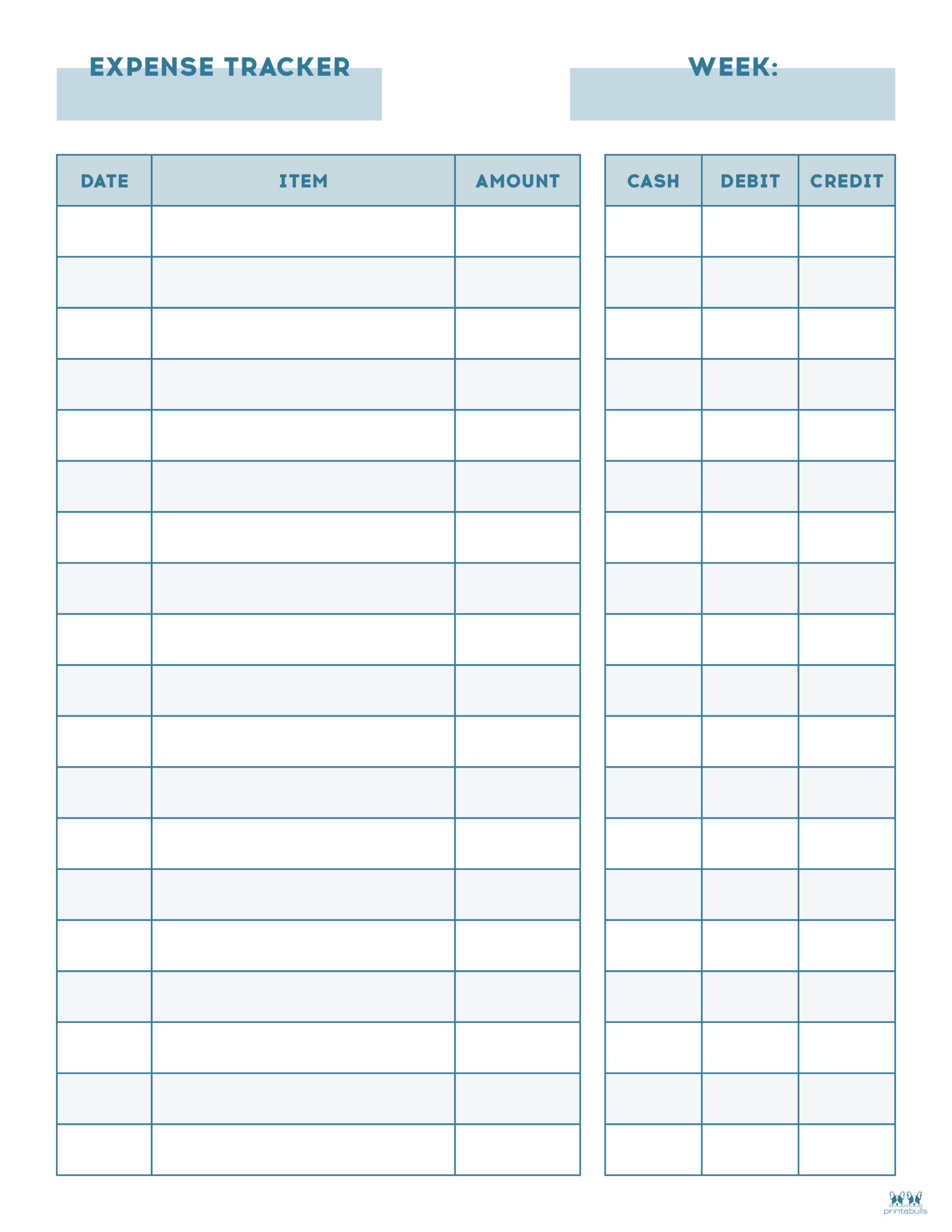 Expense Tracker Printables - 20 FREE Options | Printabulls