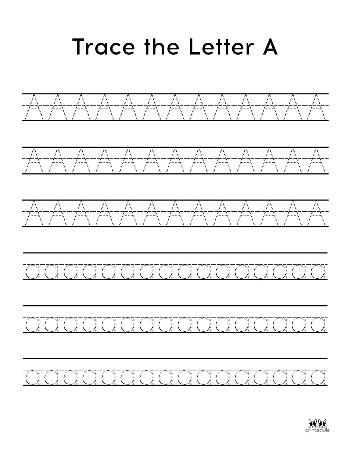 Letter A Worksheets - 50 FREE Printables | Printabulls