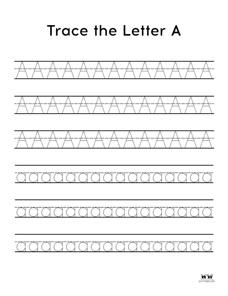 Letter A Worksheets - 50 FREE Printables | Printabulls