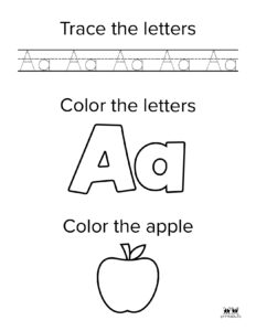 Letter A Worksheets - 50 FREE Printables | Printabulls