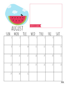 August 2021 Calendars - 15 Free Printables | Printabulls