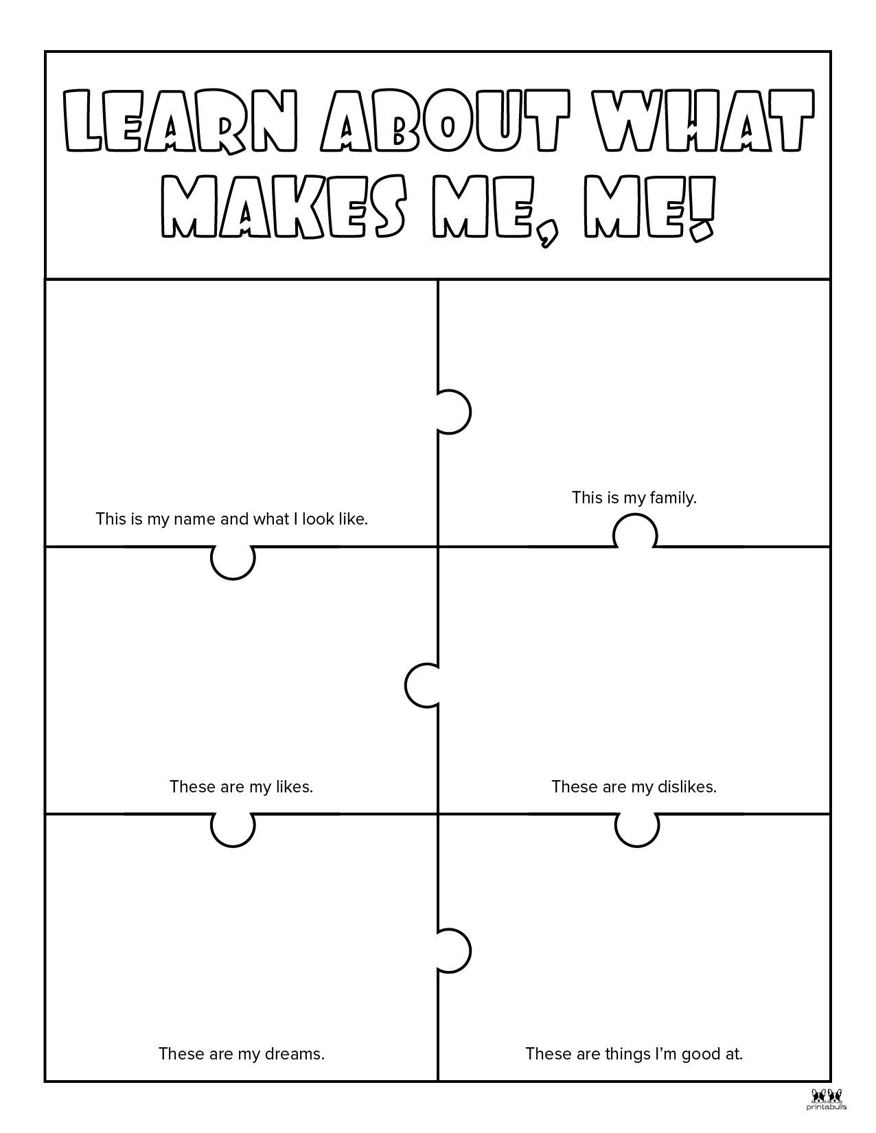 All About Me Printable Worksheets - 25 FREE Printables | Printabulls