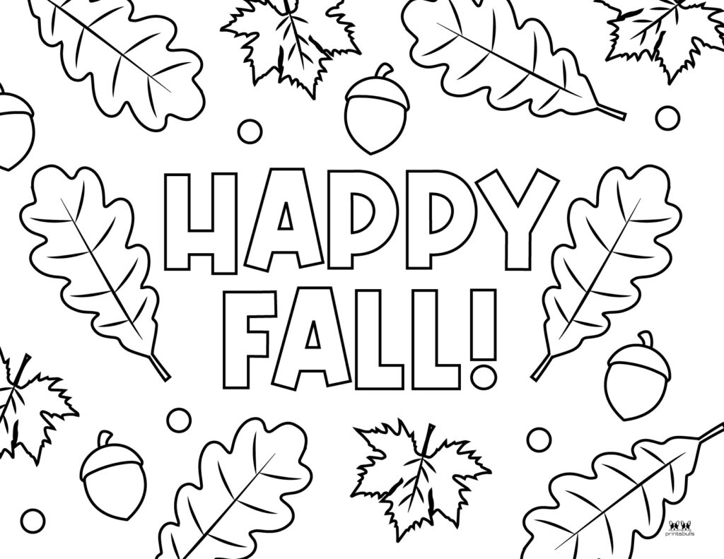 printable fall coloring pages